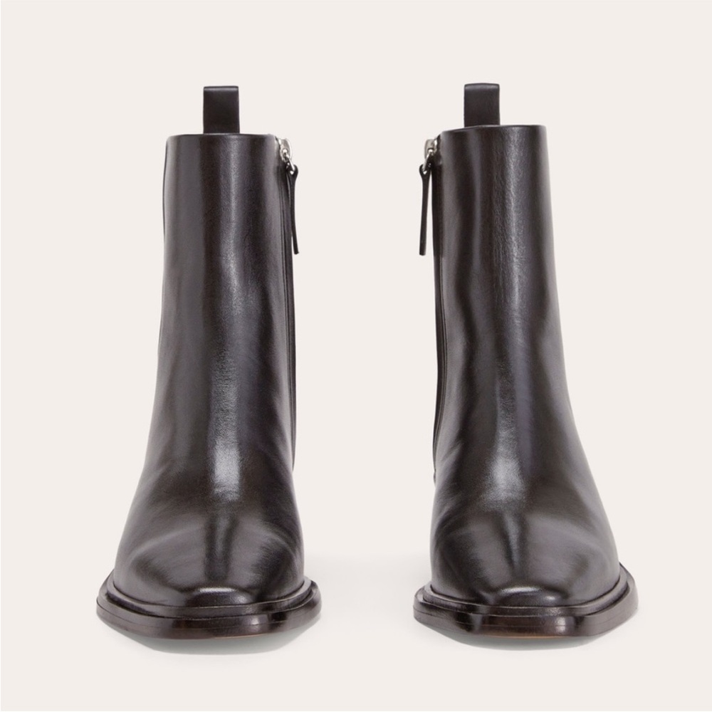 Everlane Heeled Zip Ankle Boot with Snip-Toe/Square Toe, Excellent - Picture 9 of 13